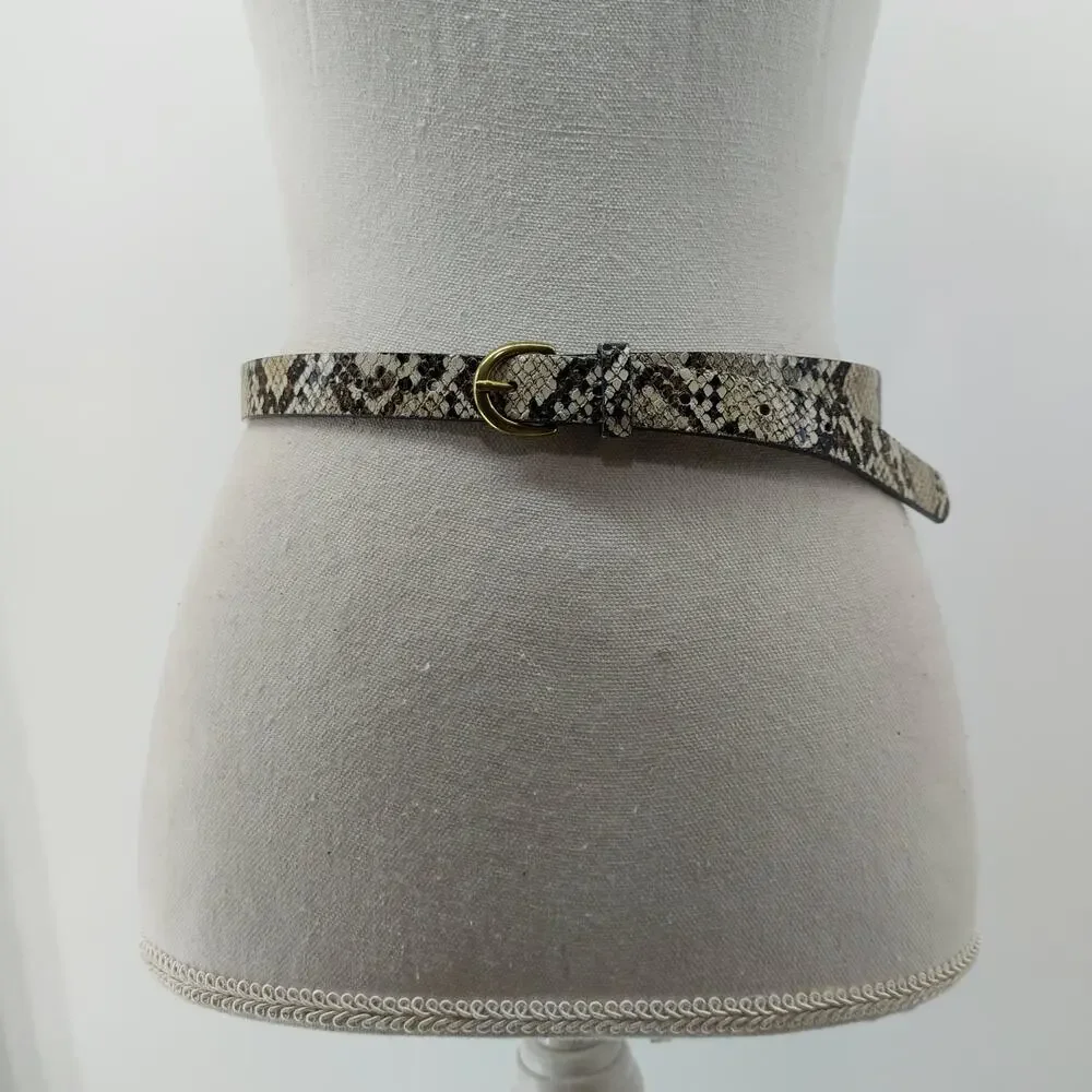 American Eagle Snake Print Size Small Skinny Genuine Leather